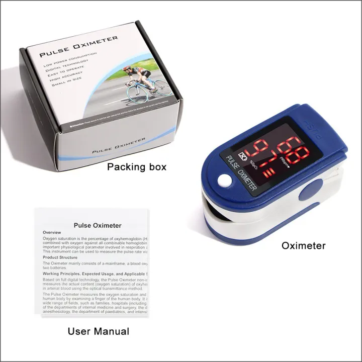 CONTEC CMS50DL LED Screen Digital Finger Tip Pulse Oximeters Lazada.co.th