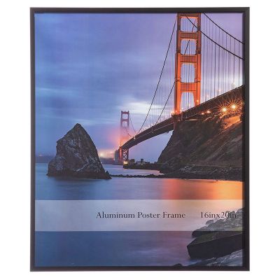 16x20Inch Brushed Aluminum Poster Picture Frame with Plexiglass 1-Pack