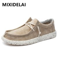 New Summer Mens Canvas Shoes Comfortable Soft Mens Shoes Breathable Men Vulcanized Shoes Slip Wear Mens Casual Flat Shoes