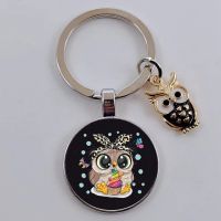 【DT】DIY Cute Keychain Owl Keyring Night Owl Keychain Animal Gift Ladies Men Handbag Accessories Car Keys Handmade Jewelry hot