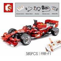 ซูเปอร์คาร์บล็อกตัวต่อรถแข่งของเล่น Racer RC รีโมทคอนโทรล F1ของเล่นประกอบรถซูเปอร์สปอร์ตมอเตอร์ไฮเทค FRR