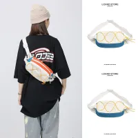 Summer casual sports chest bag mens luminous Messenger small bag womens 2023 new waist bag womens trendy ins super hot 【BYUE】