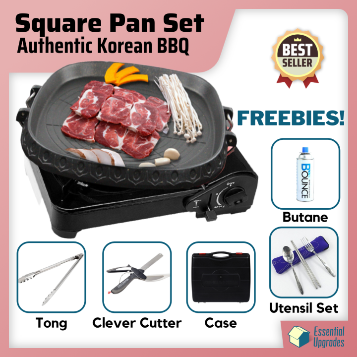 On Sale Authentic High Quality Korean Samgyupsal Set Hanaro Grill Pan And Portable Gas Stove 1388