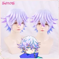 Paradox Live BAE Yatonokami Nayuta Purple Gradient Cosplay Wigs Heat Resistant Synthetic Hair Halloween Carnival Free Wig Cap Wig  Hair Extensions Pad