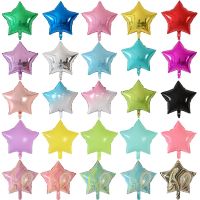 【DT】hot！ 10pcs 18inch Gold Foil Helium Star Wedding Decoration Baby Shower Kids Birthday Air Globos Supplies