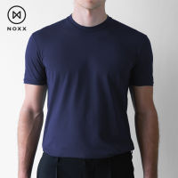 Noxx Extra Soft T-shirt: เสื้อยืดคอกลม พรีเมี่ยม พีม่า คอตต้อน 100%  สีน้ำเงิน กรมท่า