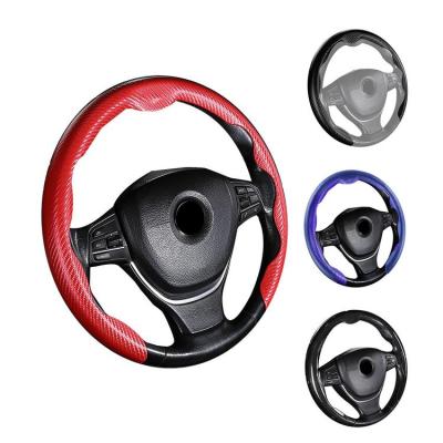 Car Steering Wheel Cover Carbon Fiber Steering Wheel Car Wheel Cover 15inch Car Wheel Protector Car Accessories Interior Car Essentials for Car Truck Suv right