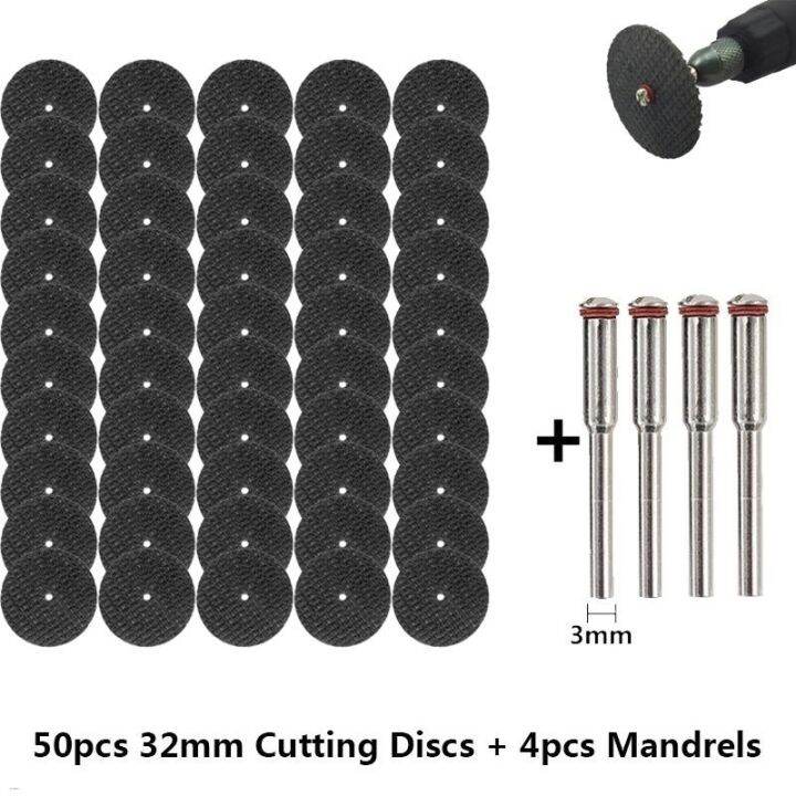 10100pcs Abrasive Cutting Disc 32mm With Mandrels Grinding Wheels For