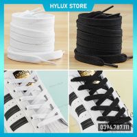 【hot sale】☫▫ D18 High-quality 2-Layer Flat Shoelaces Suitable For All Types Of Shoes [2 Colors Black White]