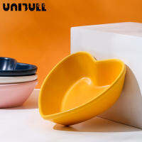UNIBULL Bowl Creative Ceramic Heart-shaped Protecting Cervical Spine owl For Cat High Foot Cat Feeder Dog Bowl 45°Neck Protector