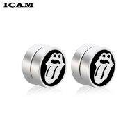 ICAM Punk Strong Magnet Magnetic Health Care Ear Clip Stainless Steel No Piercing Tongue Earrings Men Women Street Pop jewelry