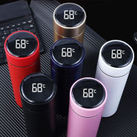 LED Tumbler 500ml แฟชั่นสมาร์ทกระติกน้ำจอแสดงผล LED กระติกน้ำร้อนสูญญากาศขวด