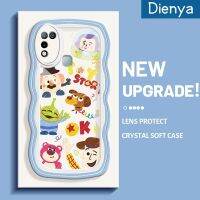 เคส Dienya สำหรับ Infinix 10 Play Hot 11 Play ร้อน9 Play X680 X688C การ์ตูนน่ารัก Nasa Buzz Lightyear Colour Macaron Wave Border เคสเคสมือถือนิ่มกล้องฝาครอบป้องกันซิลิกาเจล