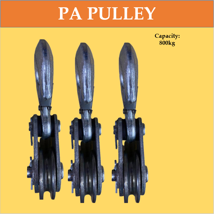 Twin Industrial Pulley 600KG 800kg 1000kg mini pulley PA pulley Mini