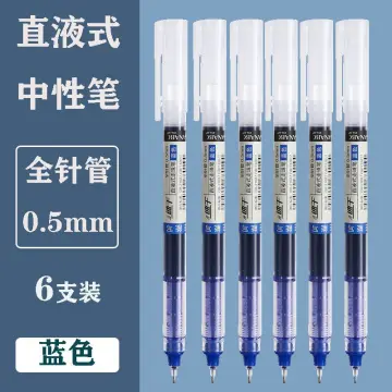 Gel Ink Pen Extra fine point 0.35mm Blue Liquid Rollerball Pens Quick  Drying Maker Pen School Office student Exam Writing Stationery Supply 12  Pcs/Set