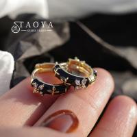 【YF】✿☄☫  2023 New Design Classic Enamel Gold Color Hoop Earrings Womens Luxury Accessories Jewelry