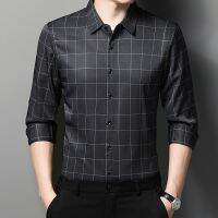 เสื้อเชิ้ตแขนยาวผู้ชายคุณภาพสูง Casual Office Mens Tops T-shirts T-shirts