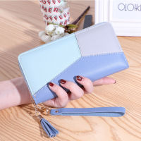 【 Cw】long Zipper Wallet Female Contrast Color Women Purse Multi-Layer Handbag Shopping Lady Clitch Mobile Phone Card Holde Purse Sac