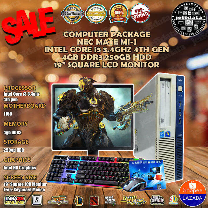 Computer set core i3 4th gen 4gb ram 250gb hdd onboard graphics 19 ...