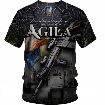 TFOE-PE EAGLES SHOOTING HONEYCOMB MAN TSHIRT Full Sublimation 3D Print Summer Short Sleeve Tee