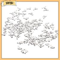 YANGU 100 PCS รูปนก เครื่องรางรูปสัตว์สีเงิน โลหะผสมอัลลอยด์ ลูกปัดหลวมๆ จี้อัลลอยรูปนกสไตล์ทิเบต ตัวเว้นระยะลูกปัดทิเบต เงินโบราณ ลูกปัดคั่นโลหะ กำไลข้อมือสร้อยข้อมือ