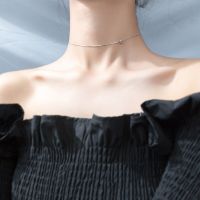 【HOT SALE】 Gift Pop จริง925เงินสเตอร์ลิงกล่องลูกปัด Choker สร้อยคอ Minimalist เครื่องประดับสำหรับผู้หญิง Party อุปกรณ์เสริม Gift