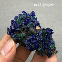 ธรรมชาติที่สวยงาม Azurite และ Malachite Symbiotic แร่ตัวอย่างคริสตัลหินและคริสตัลรักษาคริสตัล