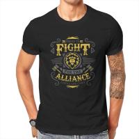 Men Homme World of Warcraft Role-playing Game T-Shirt Flight For The Alliance Pure Cotton Tees Harajuku TShirt