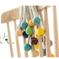 2020 Simple generous cotton thread wooden beads magnetic curtain buckle waist buckle curtain accessories home decoration