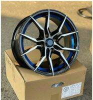 ล้อแม็กใหม่  MF-1201 - SAMURAI - ขอบ 15x7นิ้ว 4x100 ET35 ดำหน้าเงาอันเดอร์คัตน้ำเงิน - งานMGW -  ส่งฟรี Flash Express- รบกวนสอบถามทางแชทก่อนคลิกสั่งซื้อ