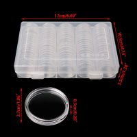 100 Girds Coin Holder Capsules 27mm Round Box Plastic collectibles Coin Organizer Storage Organizador Organizer