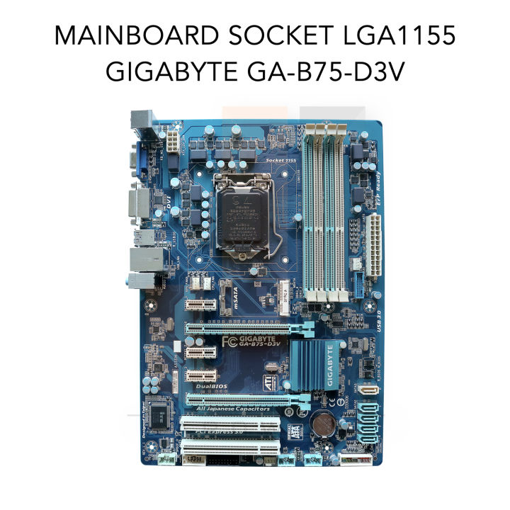ช่องแลนเสีย-mainboard-gigabyte-ga-b75-d3v-lga1150-support-in-tel-core-i-gen-2xxx-and-gen-3xxx-สินค้ามือสองสภาพดีมีการรับประกัน