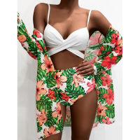 20212021 Sexy Bikinis And Cover Set Women Swimsuit Printed Swimwear High Waist Summer Bathing Suit Beachwear Biquini Female