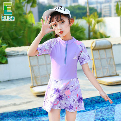 ES Childrens swimsuit one-piece girls swimsuit princess skirt style swimsuit cute swimsuit