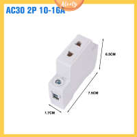 Aleaty? AC30 EU และ AU Type 35mm DIN Rail Mount AC Power 10A 16A 25A V 250V 2/3/440 PIN Plug Modular SOCKET