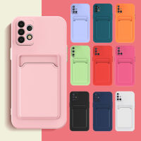 【2023】Silicone Card Holder Slot Pocket Phone Case For Samsung Galaxy A51 A71 A32 A52 A72 A22 4G 5G A50 A30S A20 A30 Back Cover 【hot】