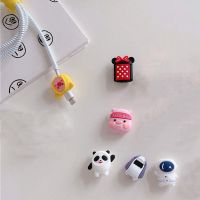 1Piece New Cute Bite Anime Design Cable Winder Cover Organizer Silicone Charging Data Cable Line Protector Cover Decorate Case