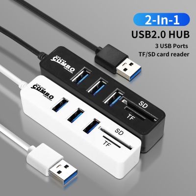 USB Hub 2.0 Tipe C Multi USB Splitter Kecepatan Tinggi 3 Port 2.0 Hab TF Pembaca Kartu SD USB Memperpanjang untuk Hard Disk Mouse Kabel Keyboard