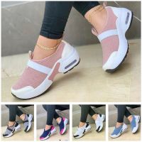 CODiy085671 Plus Size Womens Wedge Hiking Shoes Fashion Mesh Breathable Casual Shoes Autumn Outdoor Comfortable Flat Fitness Shoes