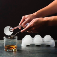 Jumbo ice ball tray ถาดน้ำแข็งบอลวิสกี้ ถาดน้ำแข็งกลม 6 ลูก