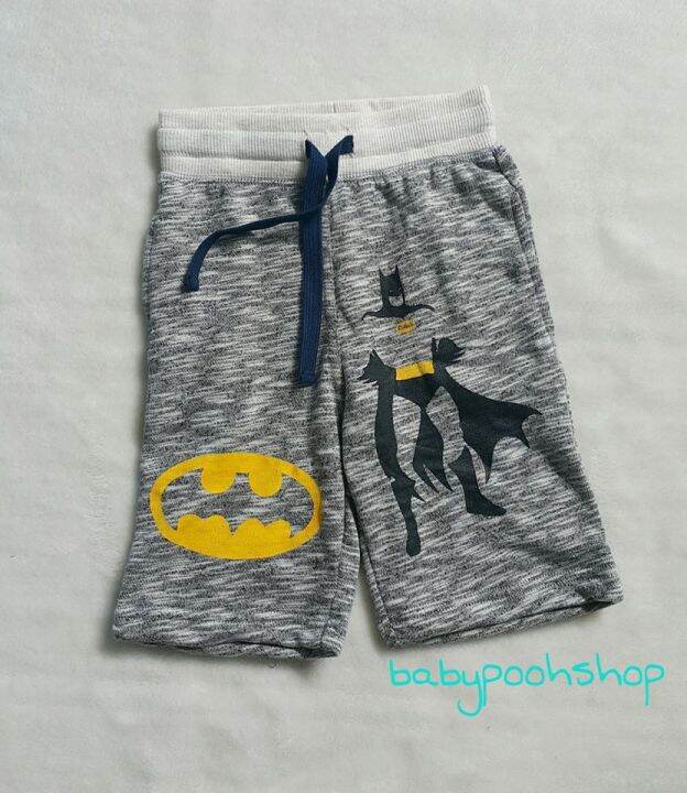 Gap kids กางเกงขาสั้น ลาย batman สีเทา สีกรม