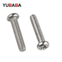 50Pcs M2 M2.5 M3 M4  ISO7045 DIN7985 GB818 304 Stainless Steel Cross Round Head Bolts Phillips Screws Screw Nut Drivers