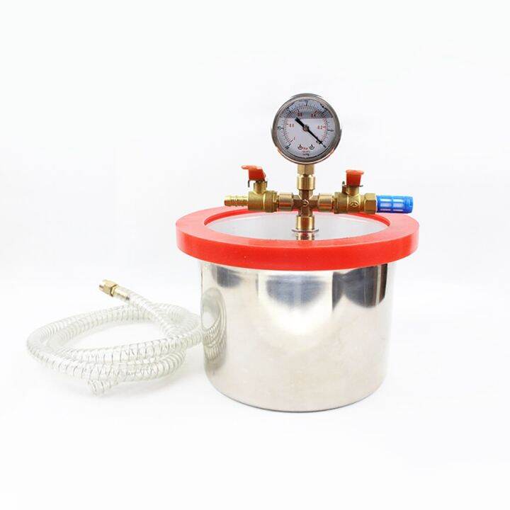 3L Stainless Steel Vacuum Degassing Chamber 20CM Diameter Epoxy Resin