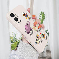 เคสสำหรับ Infinix 12 Hot 12i Hot 12 Play เคสป้องกันน้ำลายสัตว์น่ารักเคสโทรศัพท์ขอบสี่เหลี่ยมปลอกซิลิโคนคลุมทั้งหมดกล้อง