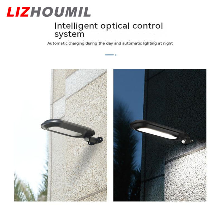 lizhoumil-ip65โคมไฟติดผนังพลังงานแสงอาทิตย์-led-กันน้ำไฟถนนนอกอาคารเหนี่ยวนำร่างกายมนุษย์สำหรับสวนตกแต่งระเบียงถนน