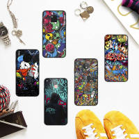 Black เคสโทรศัพท์ หรับ OPPO Reno 7Z 8 4F 5K 2F 6 5F 4 2Z 7 5Z 5 3 4Z Pro Lite Plus Z ซิลิโคน Protected ปก sh-69 Graffiti