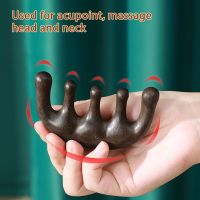 Meridian Massage Comb Five Tooth Handleless Wooden Point Acupuncture Head Comb Wide Tooth Sandalwood Comb Massage Head