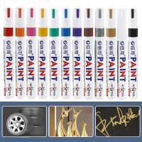 1pcs Set Metal Paint Marker White Waterproof Oil-based Marker Steel Industry Tire Repair Paint Graffiti Marker for Glass Metal