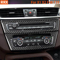 Central Control Radio Air Conditioning Panel 3 Piece Suit For BMW X1 F48 2016- X2 F39 2018- Real Carbon Fiber Stickers