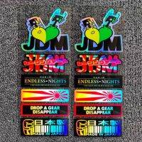 เลเซอร์สายรุ้ง JDM สติ๊กเกอร์รถจักรยานยนต์แถบด้านข้างจักรยานหมวกกันน็อคสติ๊กเกอร์รถจัดแต่งทรงผมไวนิล D Ection